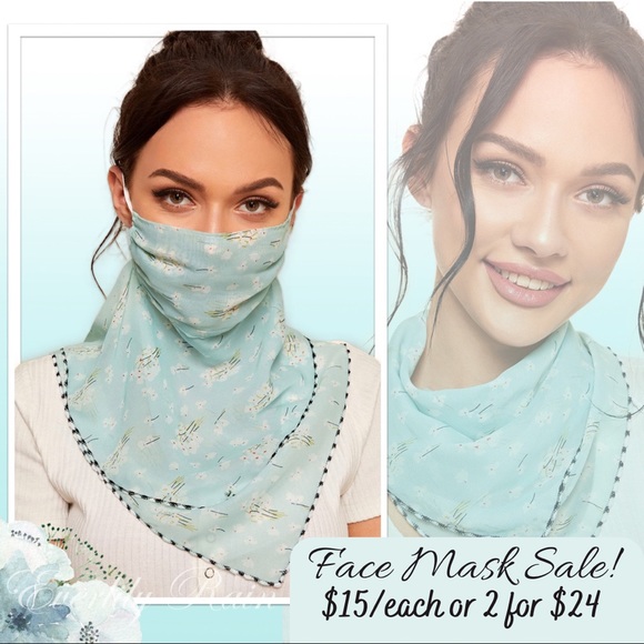 Everlily Rain Accessories - FACE MASK SALE! Floral Convertible Scarf Face Mask